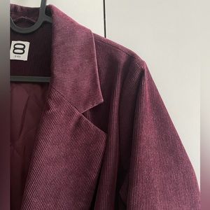 Stylish burgundy long coat from a designer brand: 8 by YOOX (from South Korea)